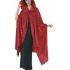 Hooded Crushed Red Velvet Cape Costume For Adult 2 Hooded Crushed Red Velvet Cape Costume For Adult -Renaissance & Medieval store 16083