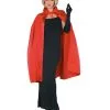 45 Inch Red Satin Cape Costume For Adults 2 45 Inch Red Satin Cape Costume For Adults -Renaissance & Medieval store 16254
