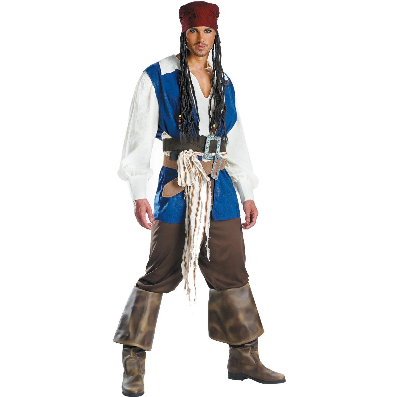 Pirates Of The Caribbean - Captain Jack Sparrow Adult Costume 1 Pirates Of The Caribbean - Captain Jack Sparrow Adult Costume