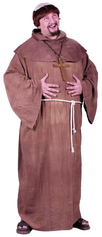 Medieval Monk Plus Size Adult Costume 1 Medieval Monk Plus Size Adult Costume