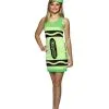 Teen Crayola Screamin Green Costume -Renaissance & Medieval store 4512 04RI