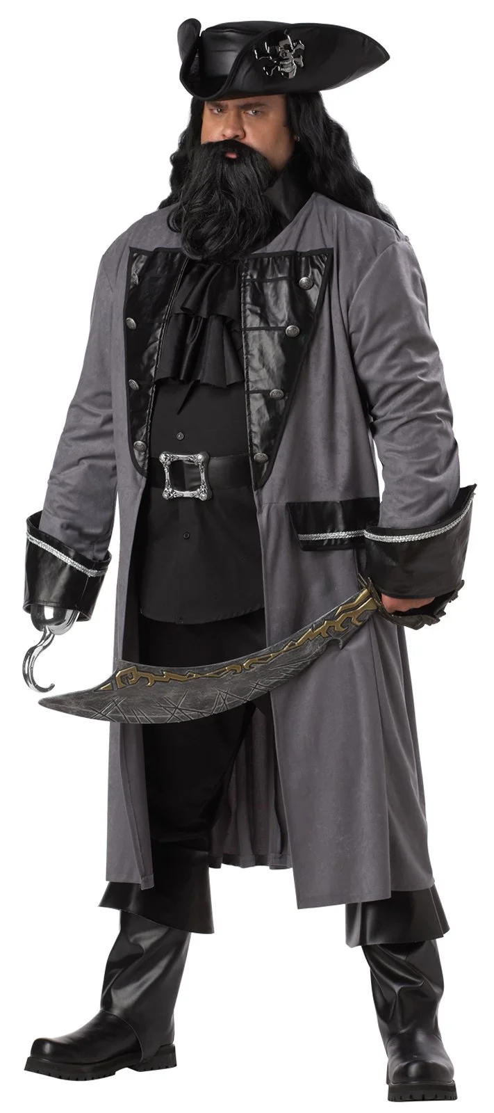 Blackbeard The Pirate Adult Plus Costume 1 Blackbeard The Pirate Adult Plus Costume