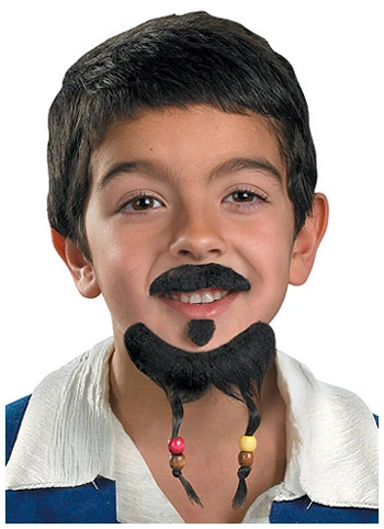 Kid's Jack Sparrow Mustache & Goatee 1 Kid's Jack Sparrow Mustache & Goatee
