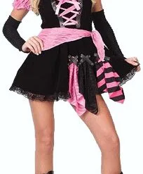 Pink Punk Teen Pirate Costume