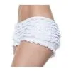 Plus Size White Ruffle Boy Shorts -Renaissance & Medieval store plus white ruffle boyshorts